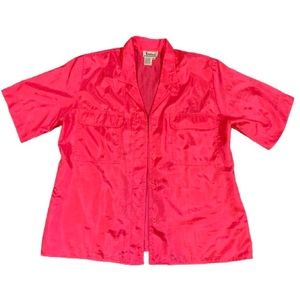 Notations Vintage Hot Pink Cover Up Throw On Top Size 8 Barbie Y2K festival